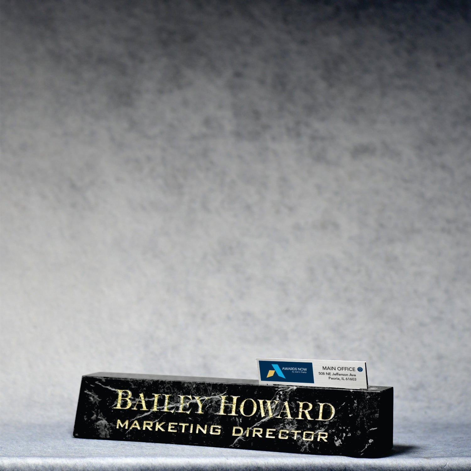 Marble Desk Wedge with Business Card Holder