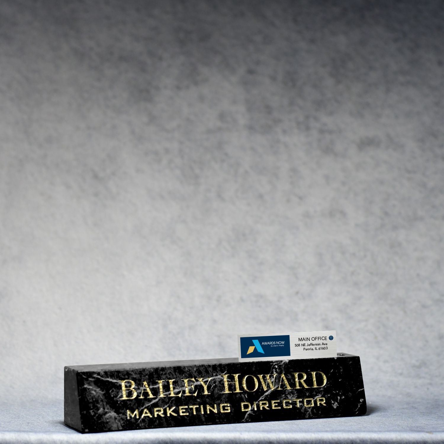 Marble Desk Wedge with Business Card Holder