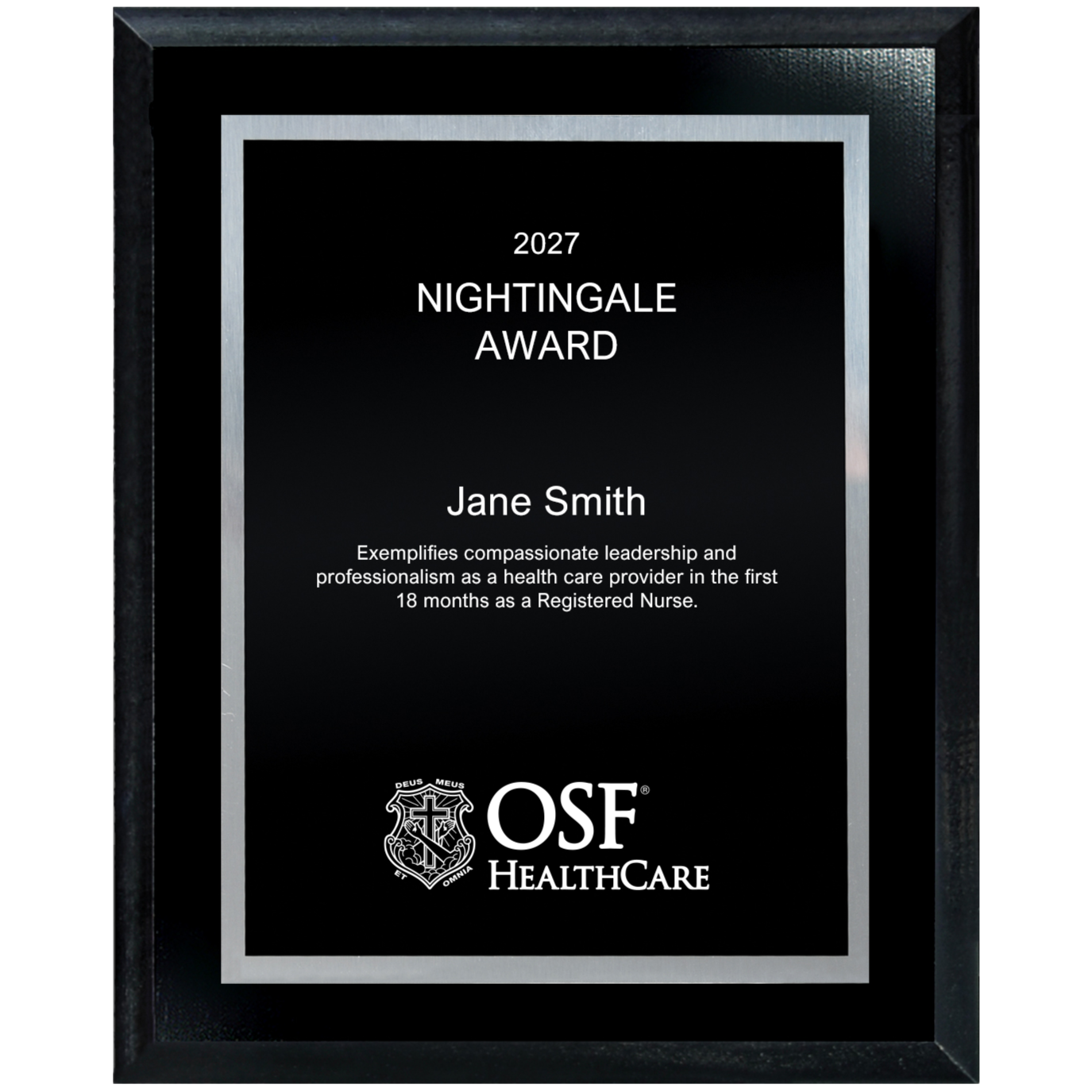 OSF Small Simplicity Plate on Ebony Board, Black