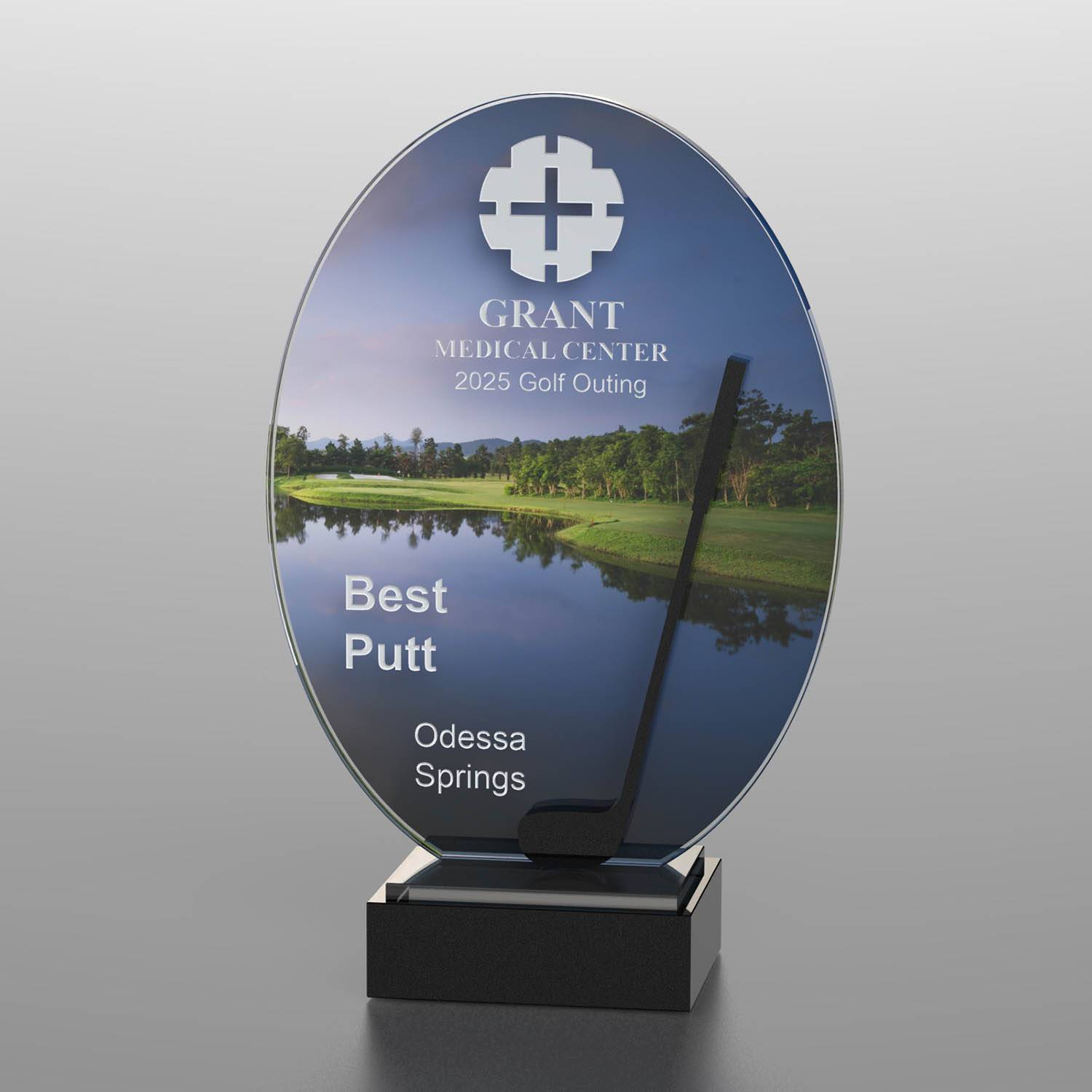 Golf Course Silhouette Award - 4 1/2" x 6 7/8" x 2"