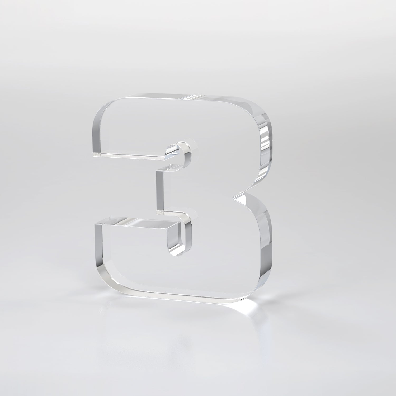 Anniversary Freestanding Award, Clear - 1 Digit