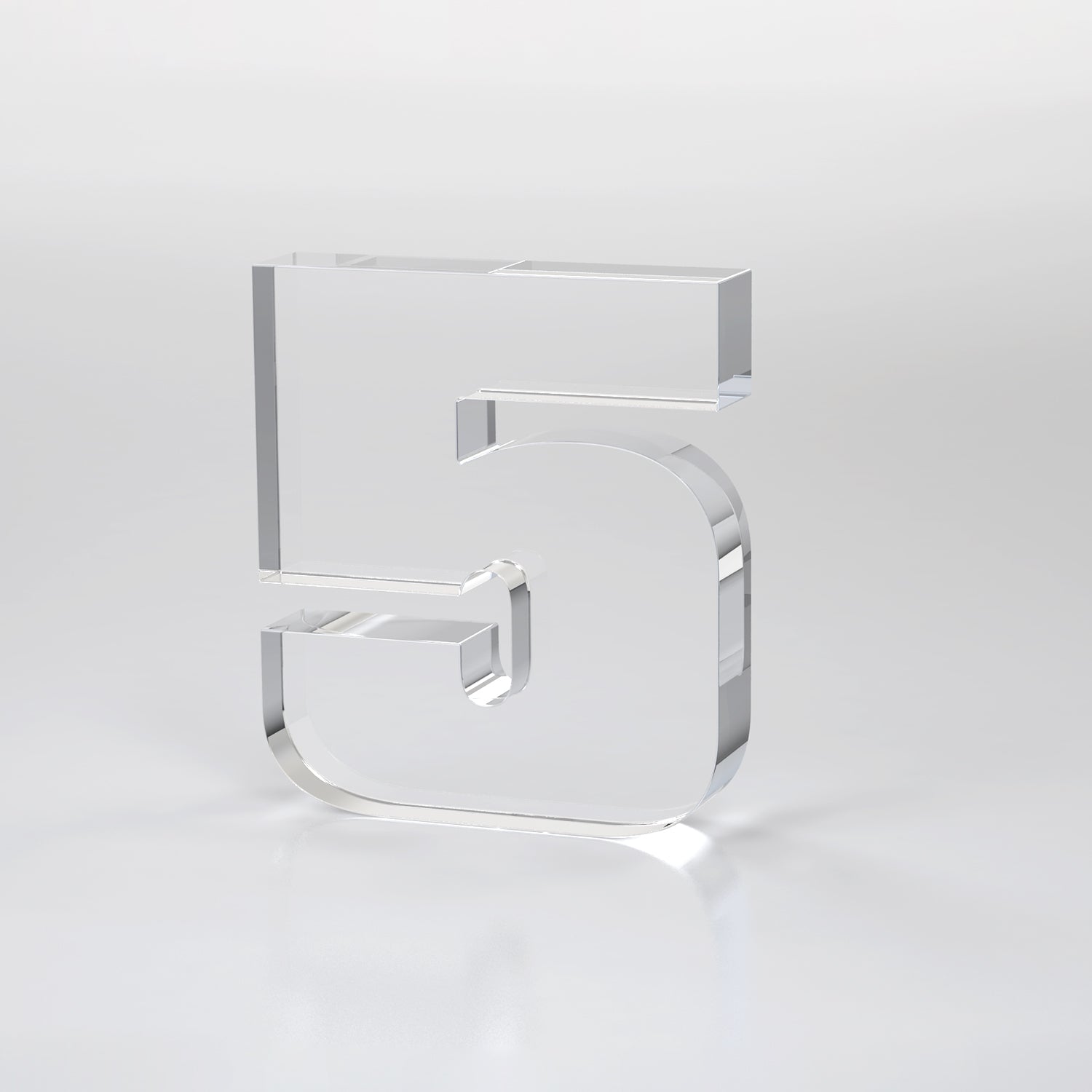 Anniversary Freestanding Award, Clear - 1 Digit