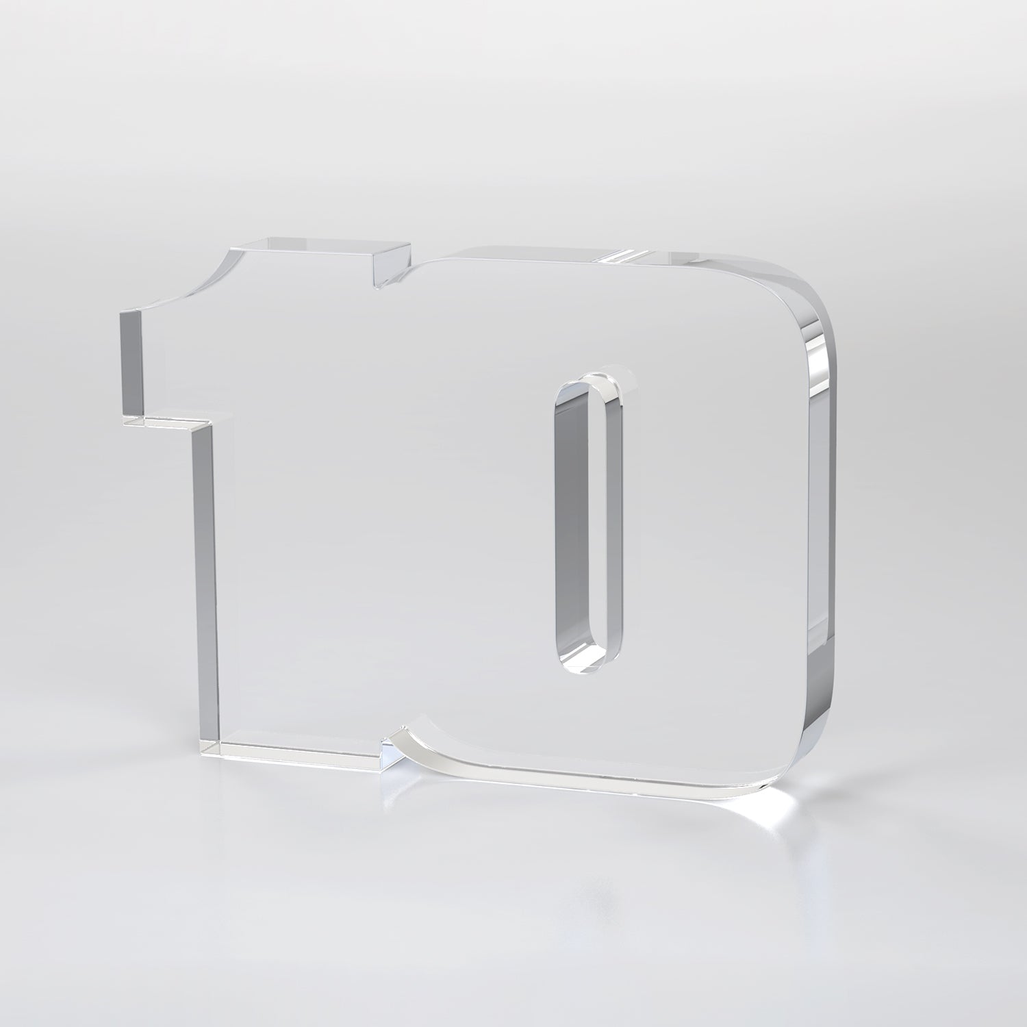 Anniversary Freestanding Award, Clear- 2 Digits