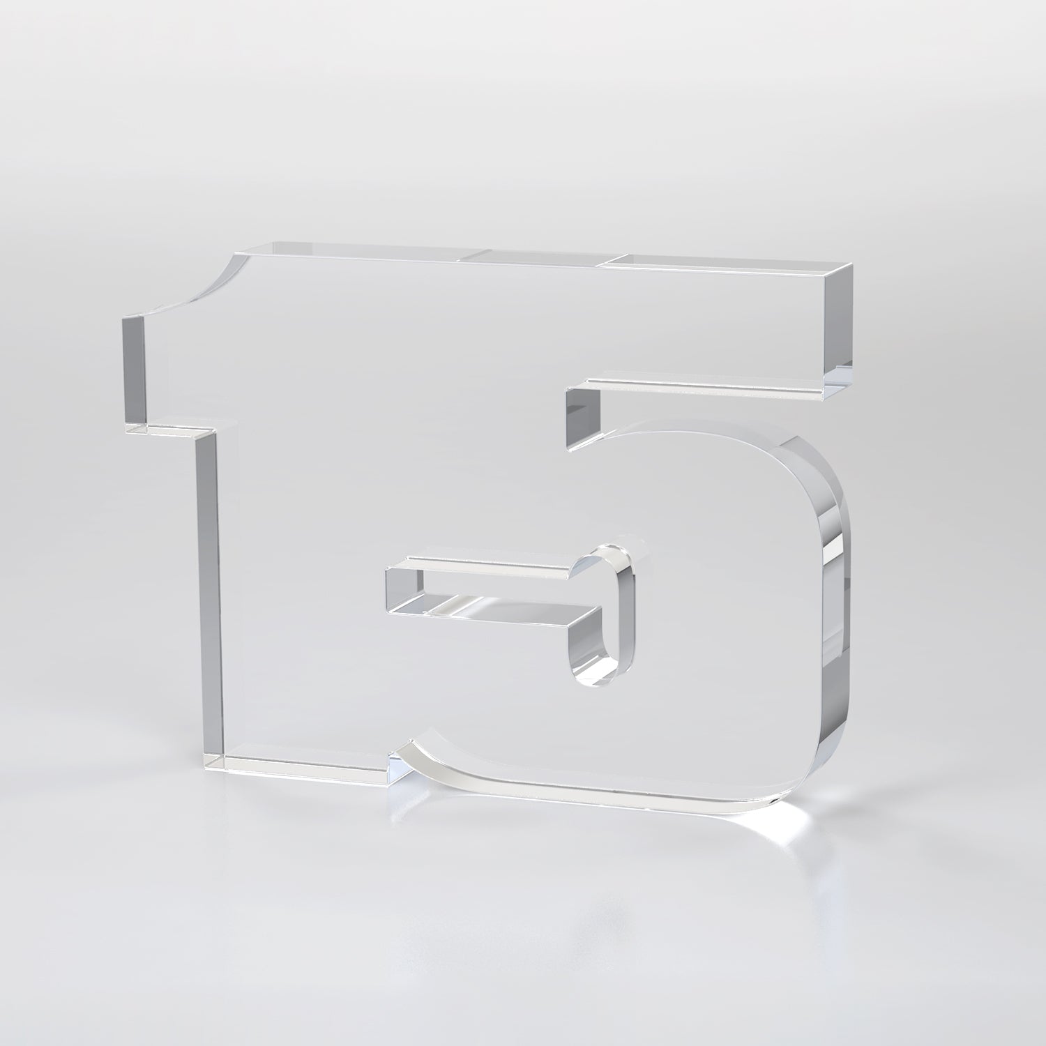 Anniversary Freestanding Award, Clear- 2 Digits