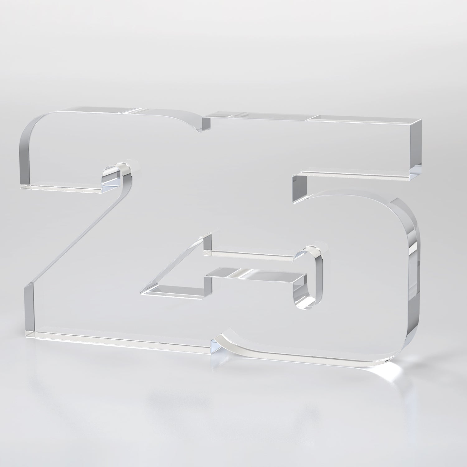 Anniversary Freestanding Award, Clear- 2 Digits