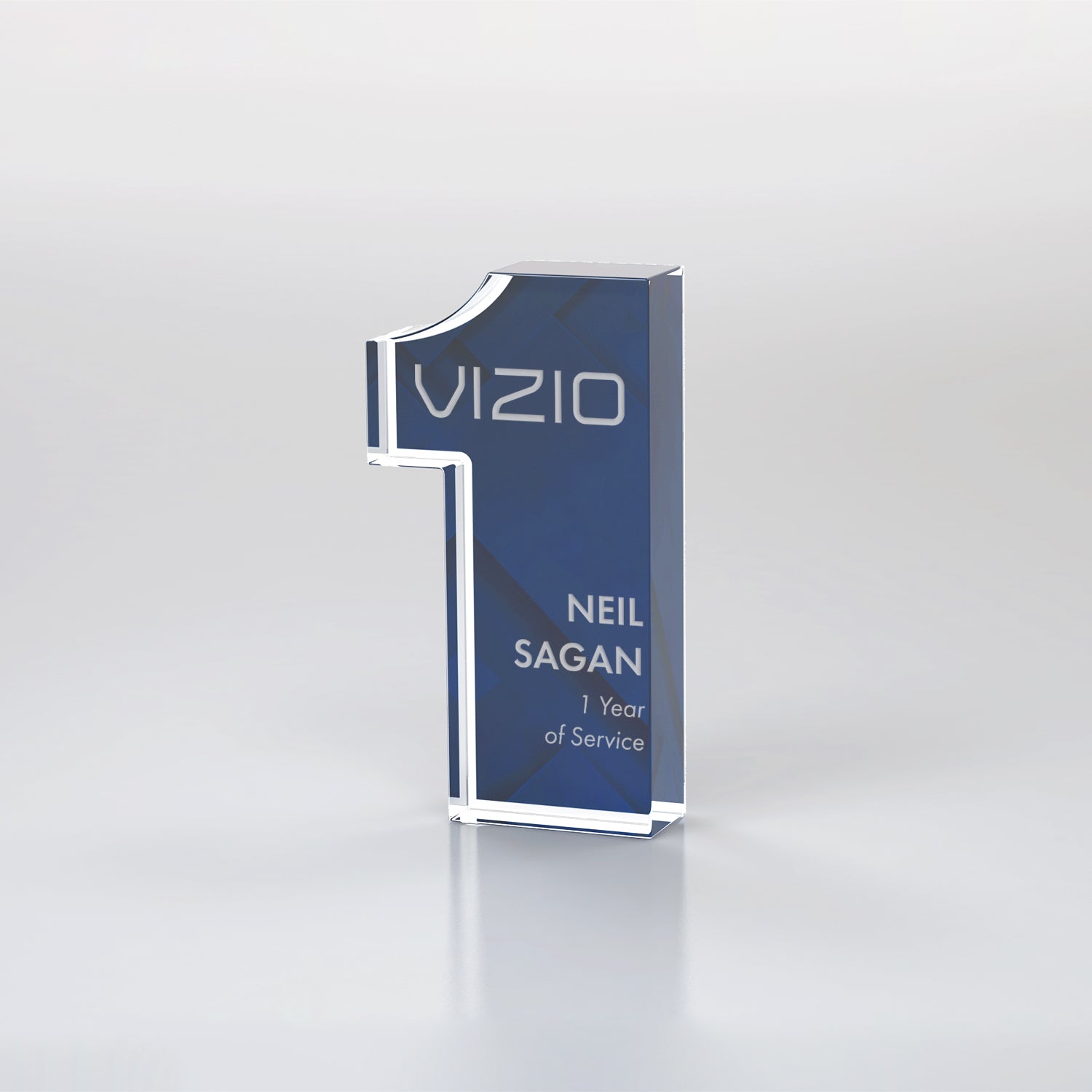 Anniversary Freestanding Award, Colors - 1 Digit