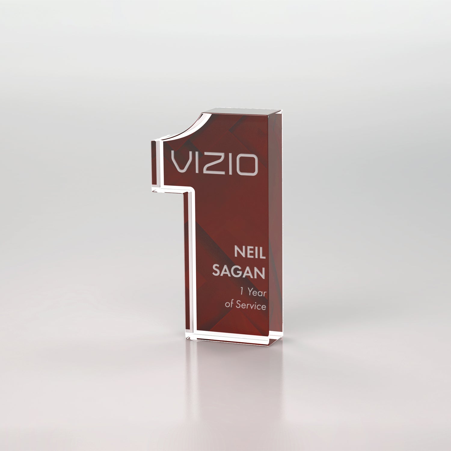 Anniversary Freestanding Award, Colors - 1 Digit