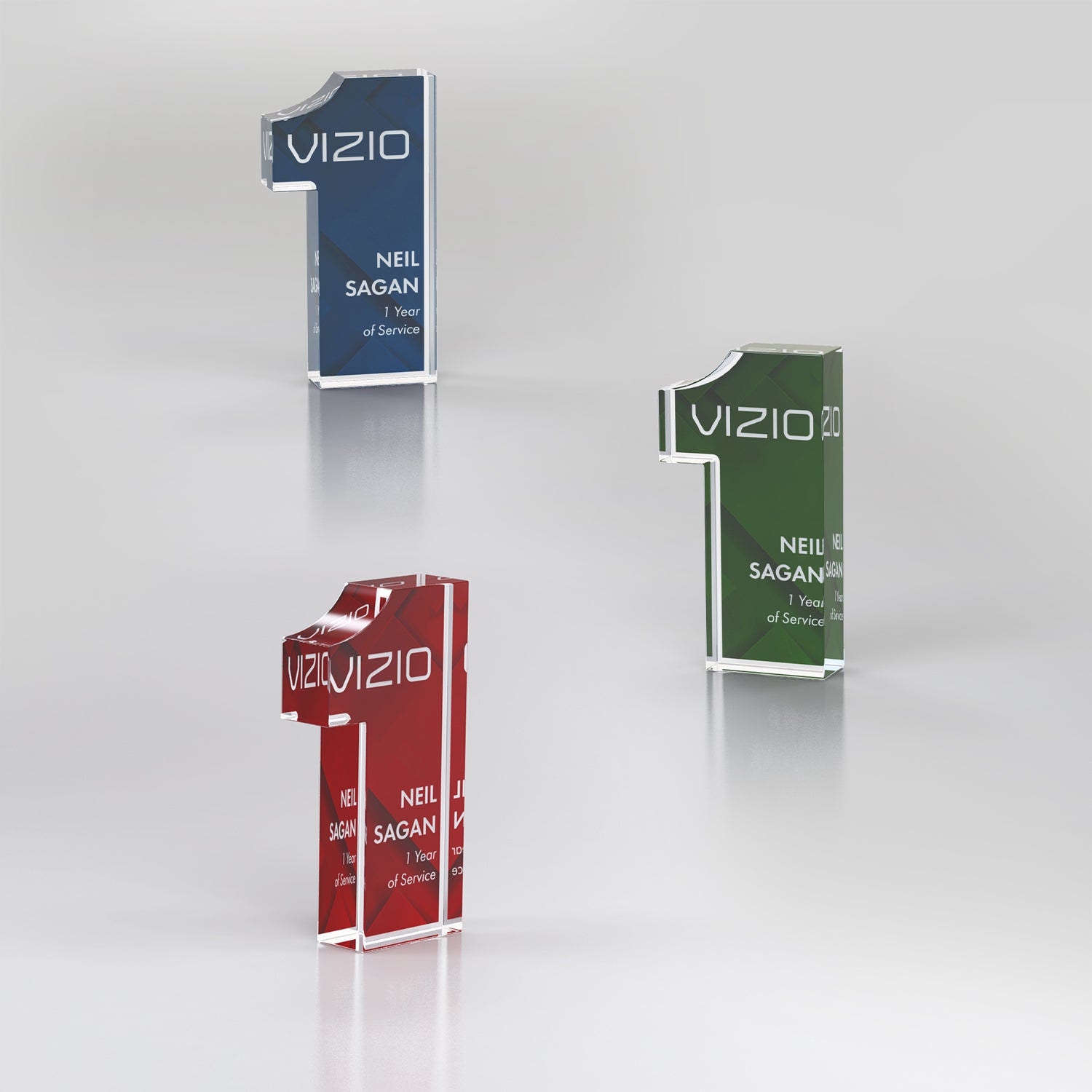 Anniversary Freestanding Award, Colors - 1 Digit