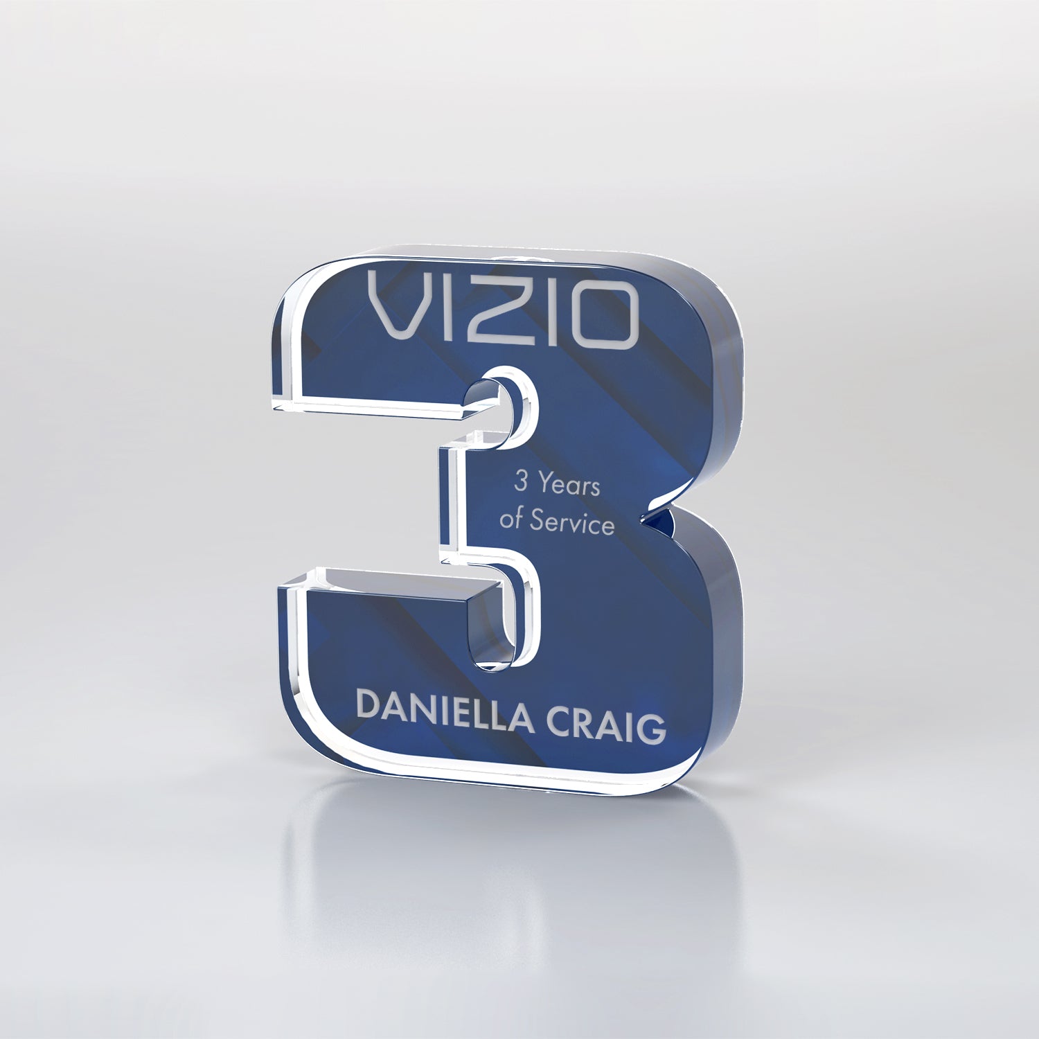 Anniversary Freestanding Award, Colors - 1 Digit