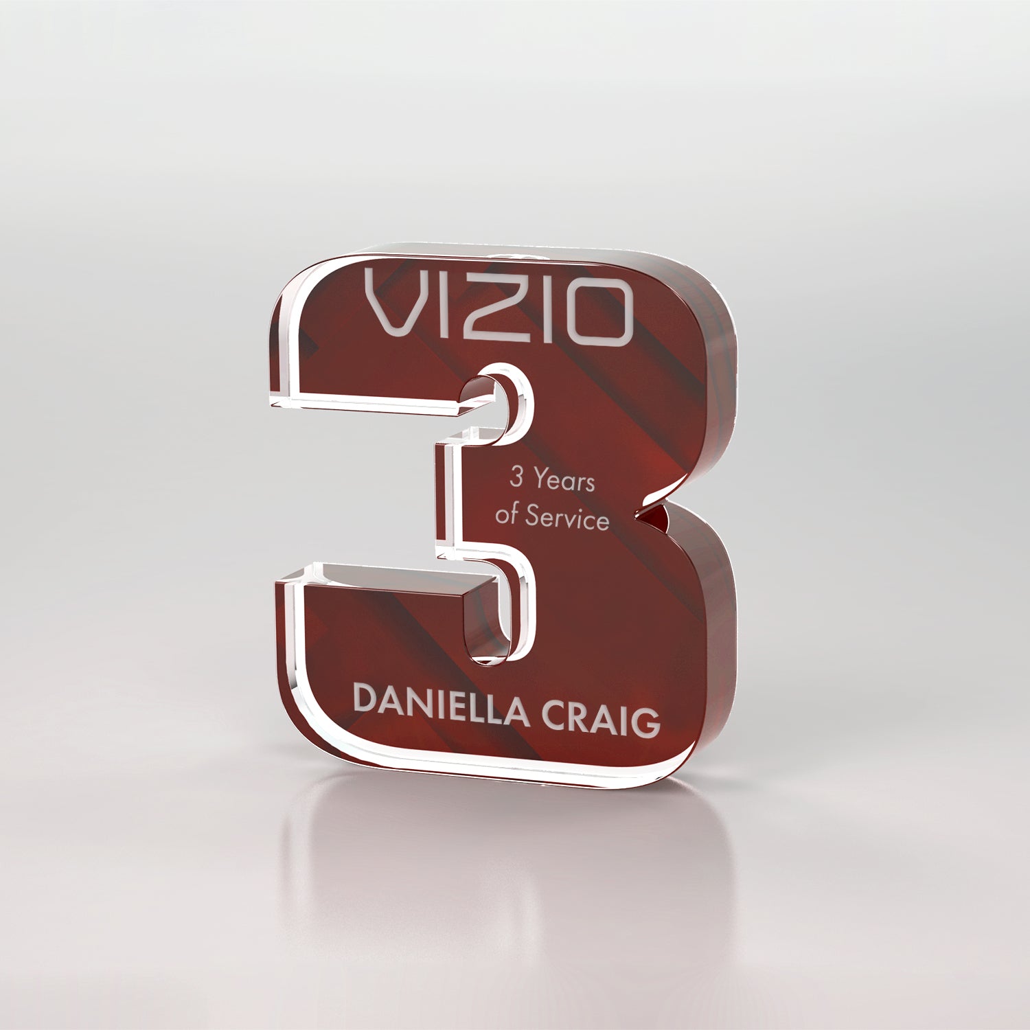 Anniversary Freestanding Award, Colors - 1 Digit