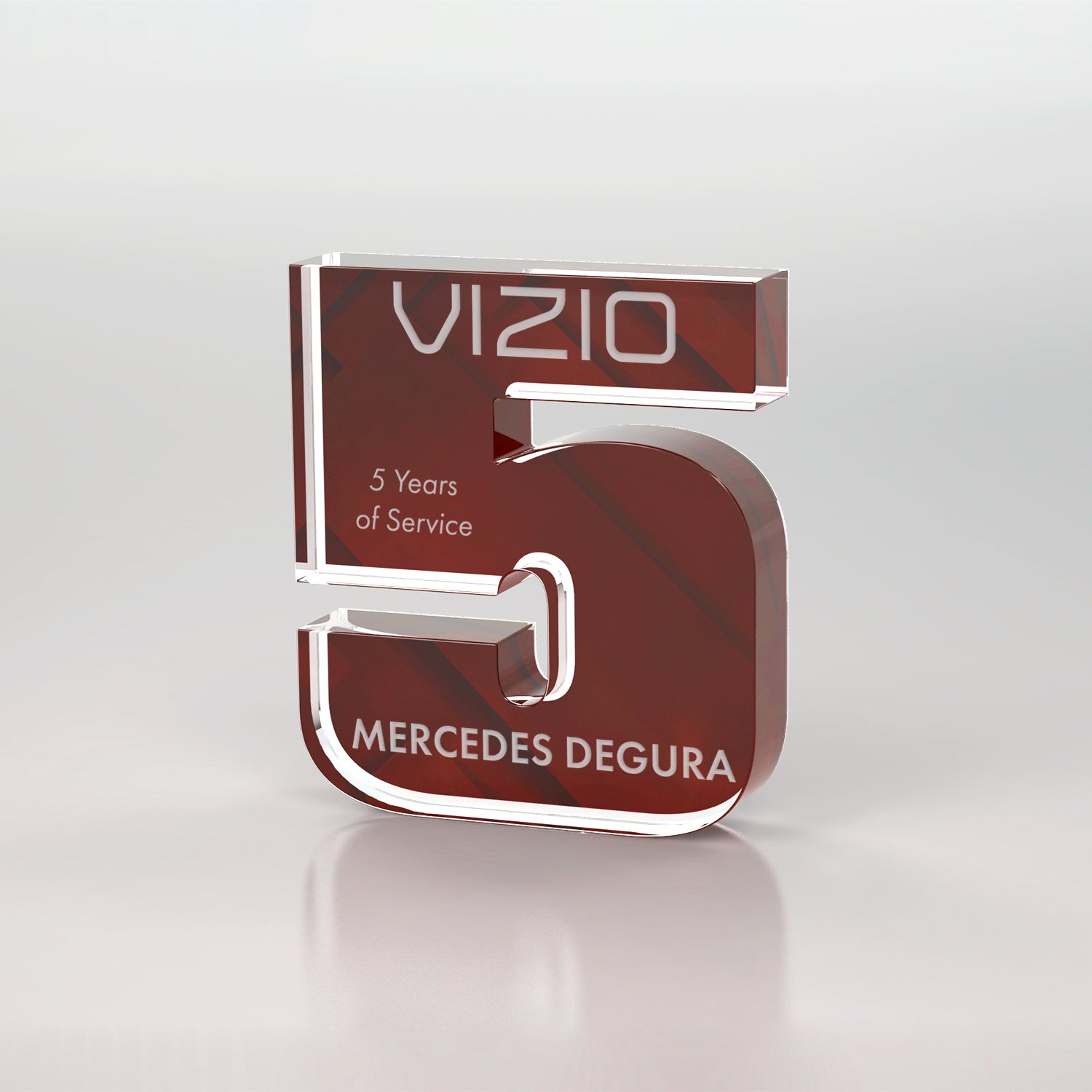 Anniversary Freestanding Award, Colors - 1 Digit