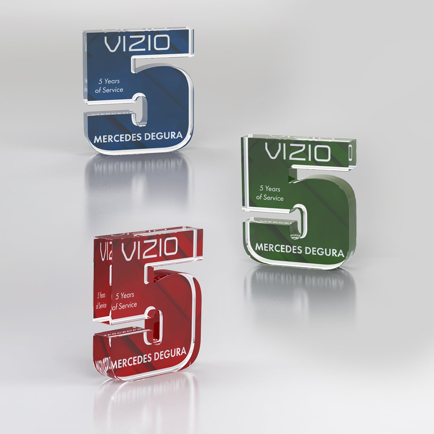 Anniversary Freestanding Award, Colors - 1 Digit