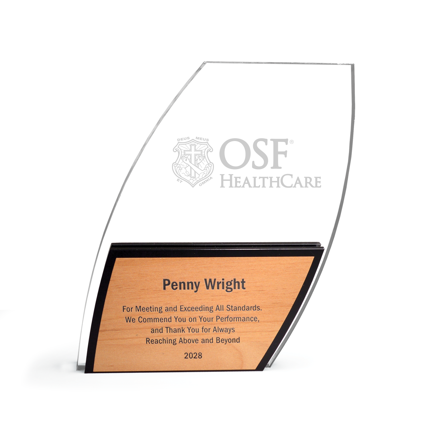 Skewed Success Acrylic Award - 5" x 7" x 1"
