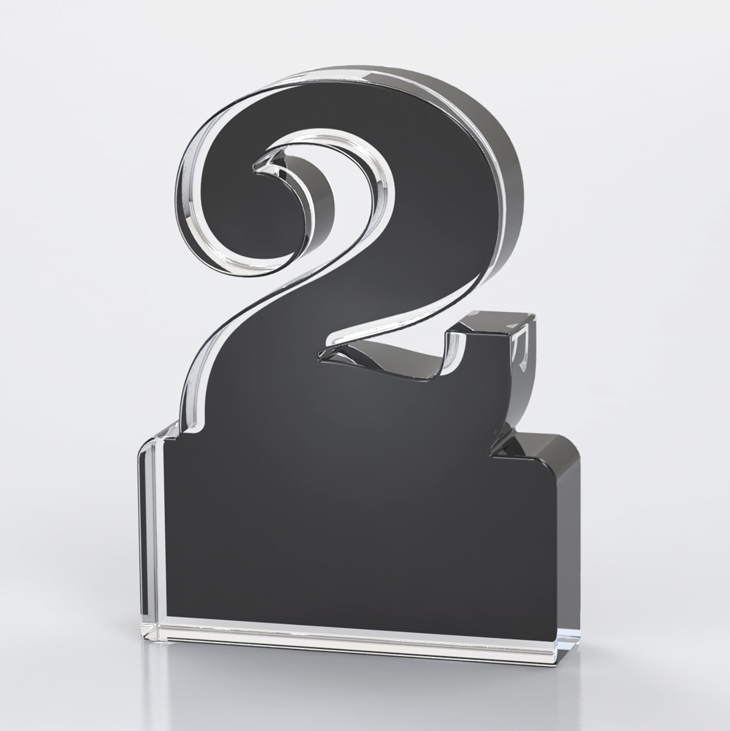 Anniversary Freestanding Single Digit Black