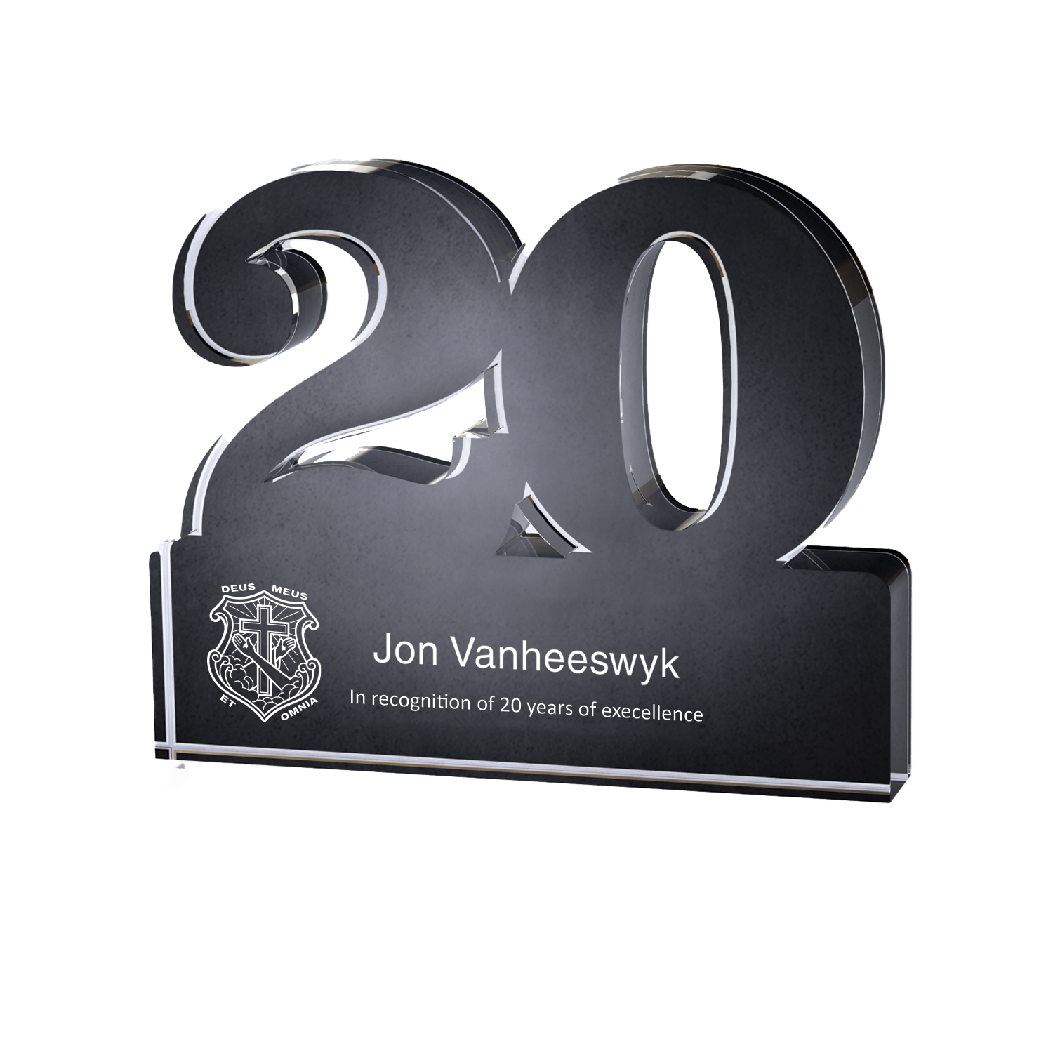Anniversary Freestanding Two Digit Number, Black