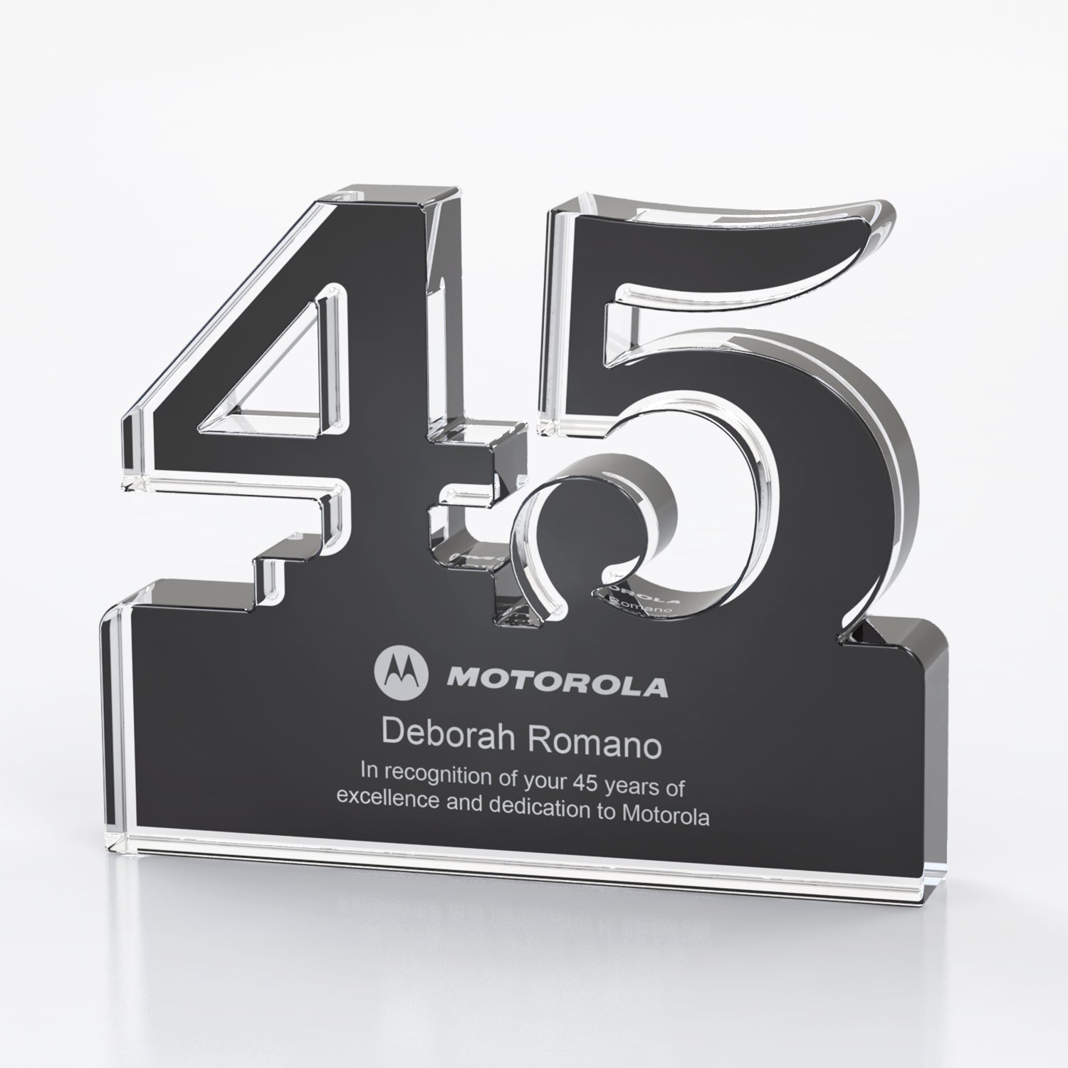 Anniversary Freestanding Award, Black - 2 Digits