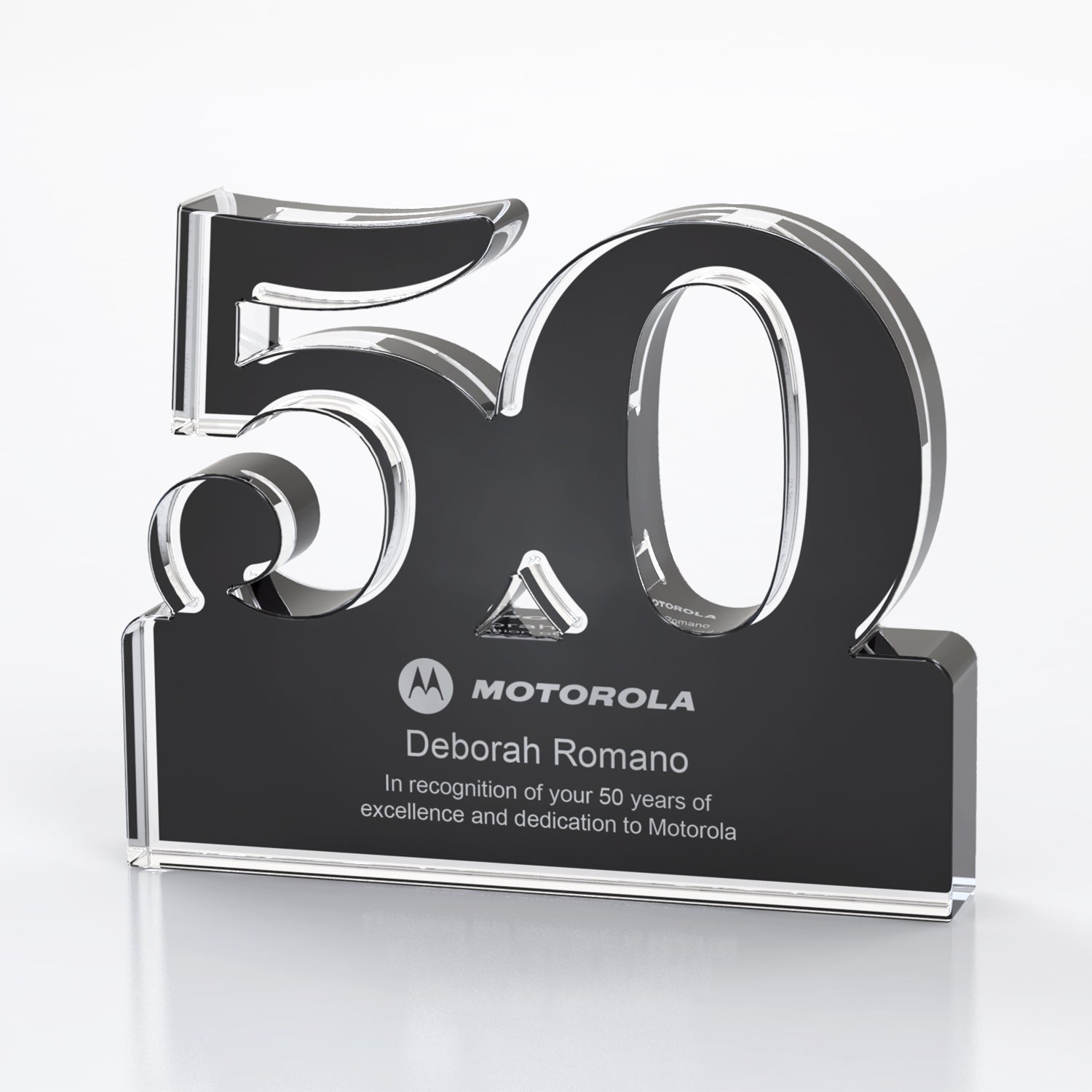 Anniversary Freestanding Award, Black - 2 Digits