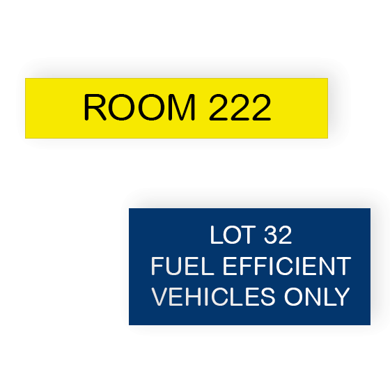 ENGRAVED PLASTIC INDUSTRIAL SIGNAGE (10 to 24 square inches)