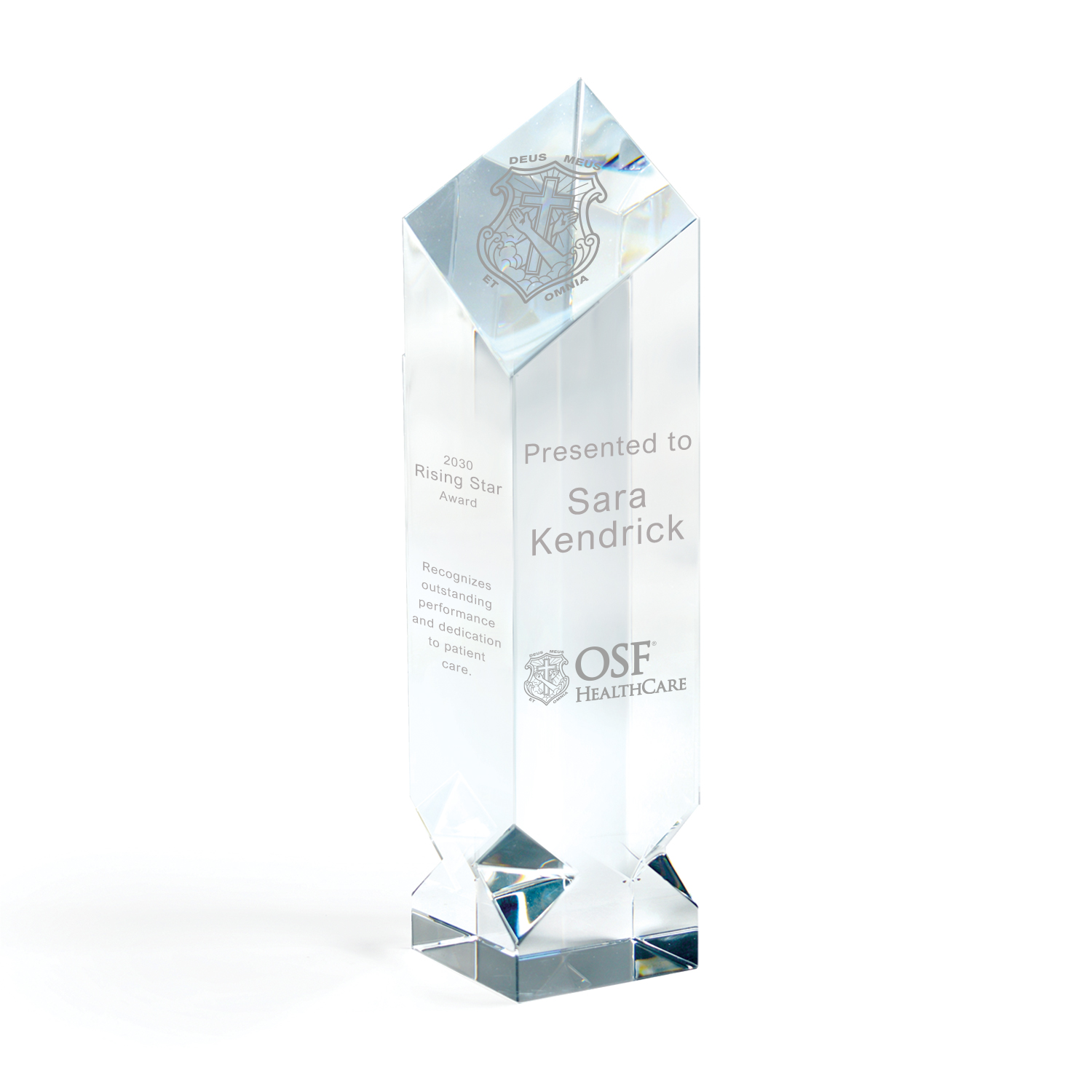 Optic Crystal Diamond Tower, Large