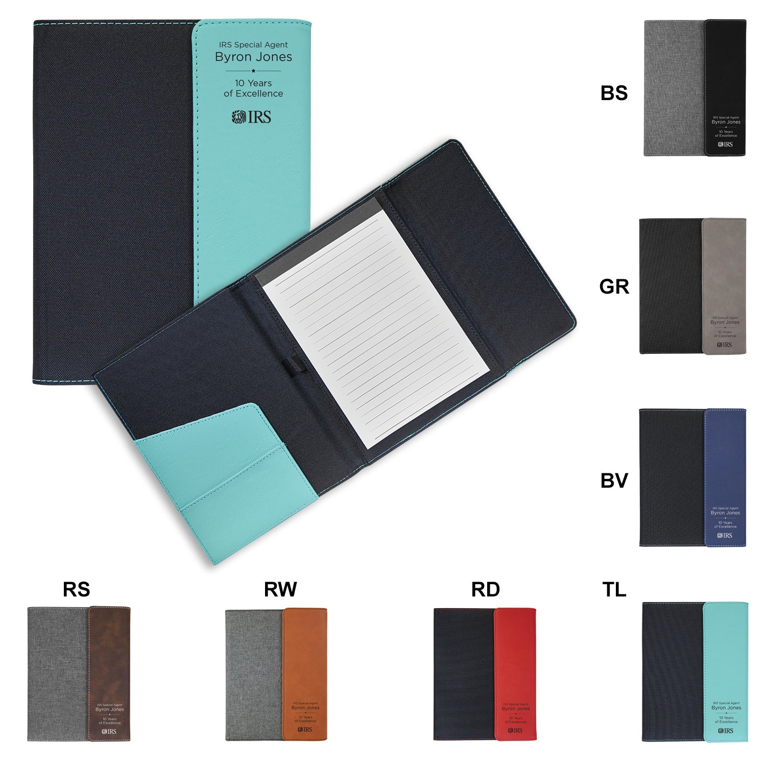 IRSCM720A Canvas Portfolio with Leatherette Accent, Small