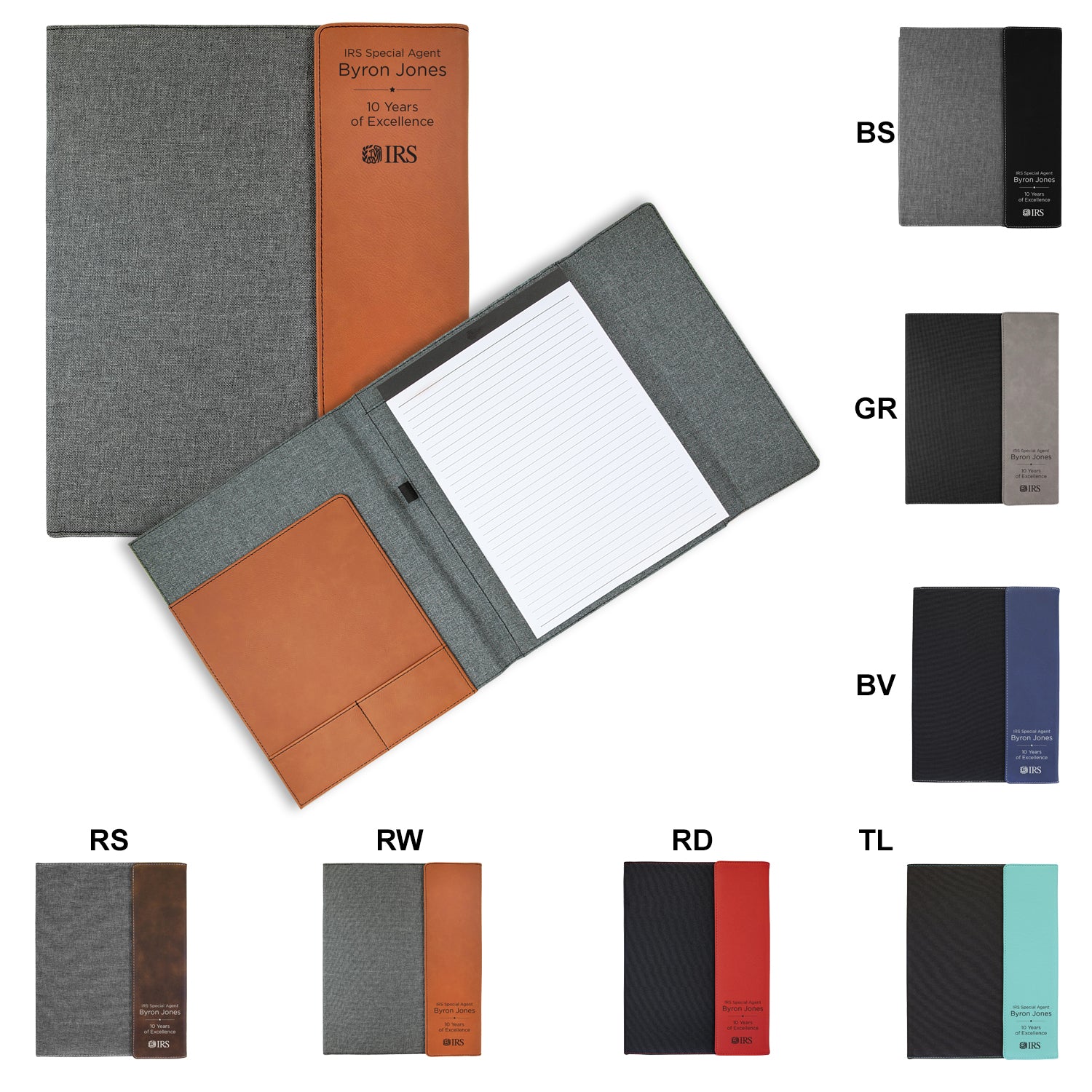 IRSCM720B Canvas Portfolio with Leatherette Accent, Large