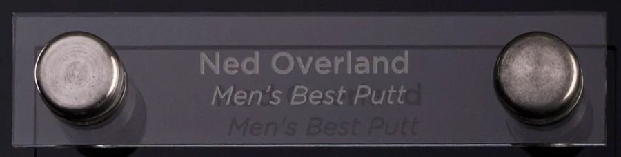 9"X12" Black and Clear Acrylic Beveled Perpetual Plaque with Standoffs