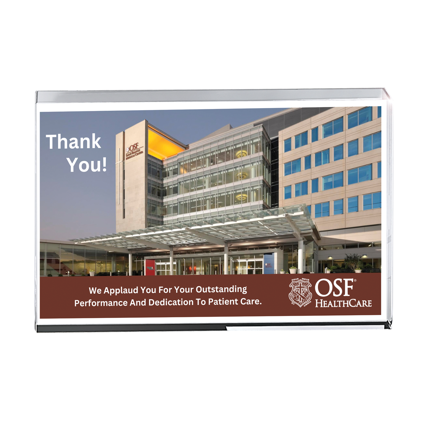 OSF Freestanding Lucite Block, Large