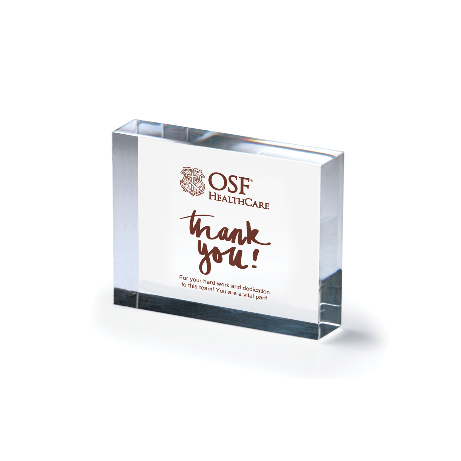 Freestanding Lucite Block, Medium