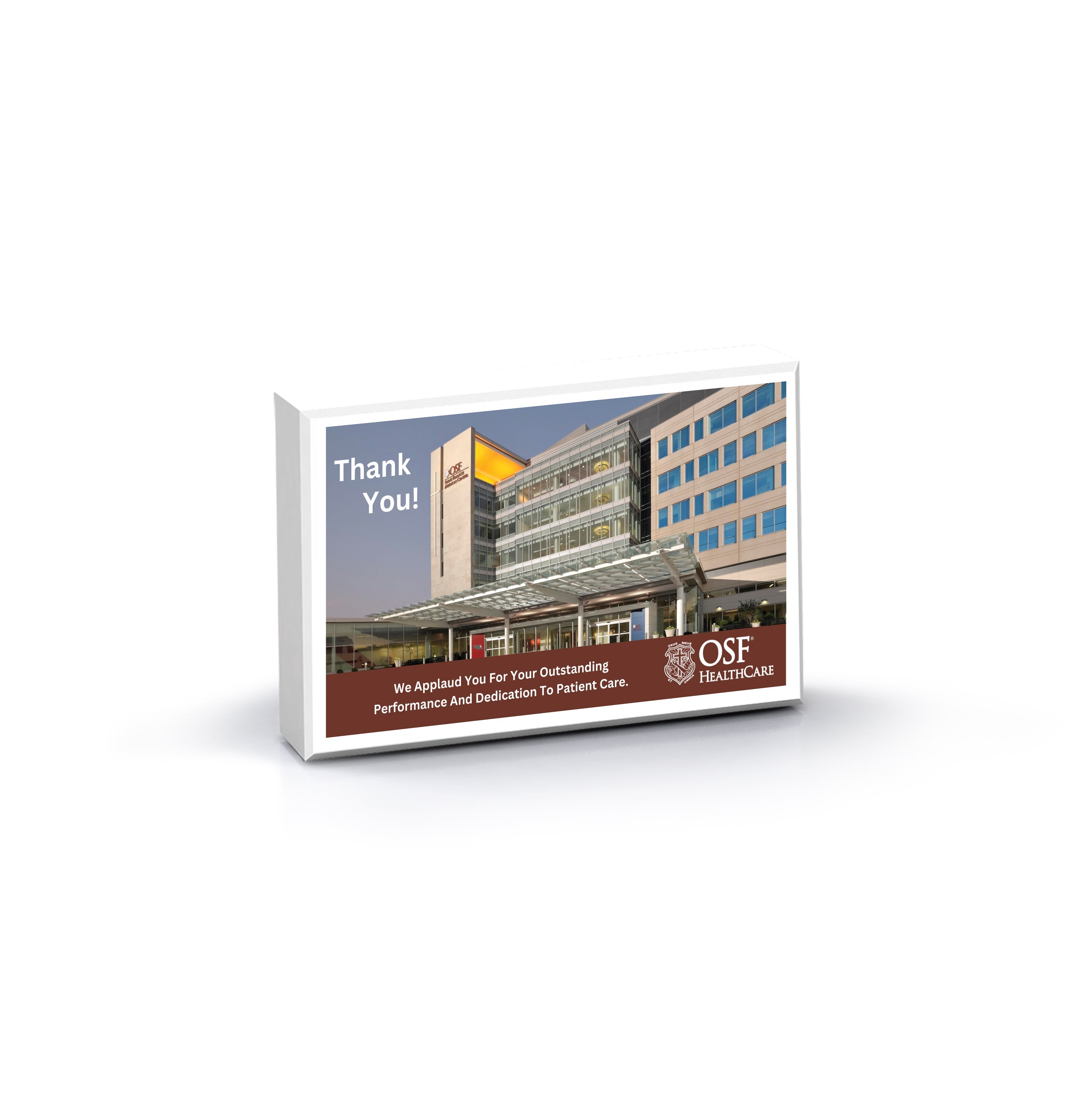 OSF White Wood Beveled Edge Block - Small