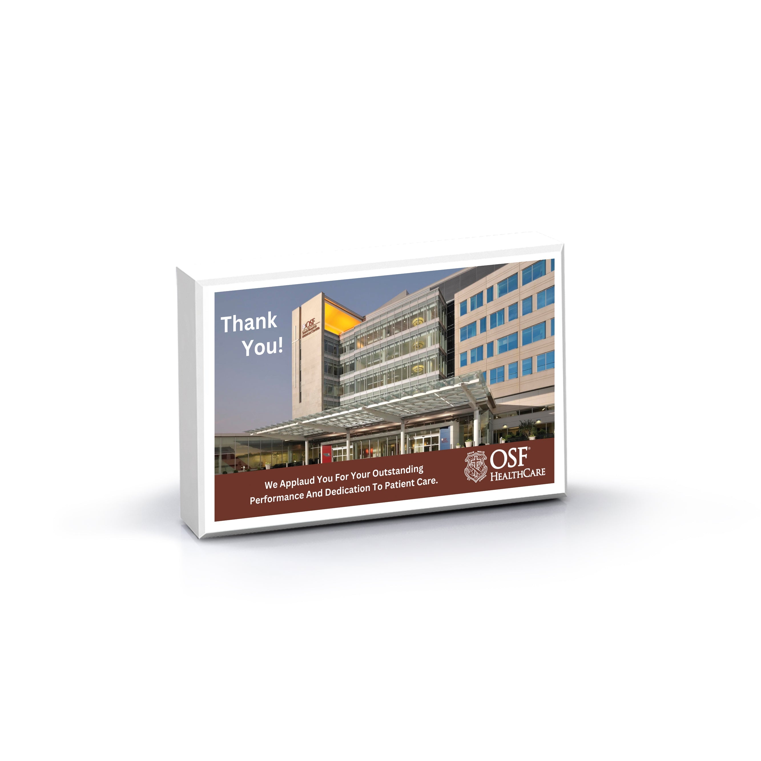 OSF White Wood Beveled Edge Block - Medium