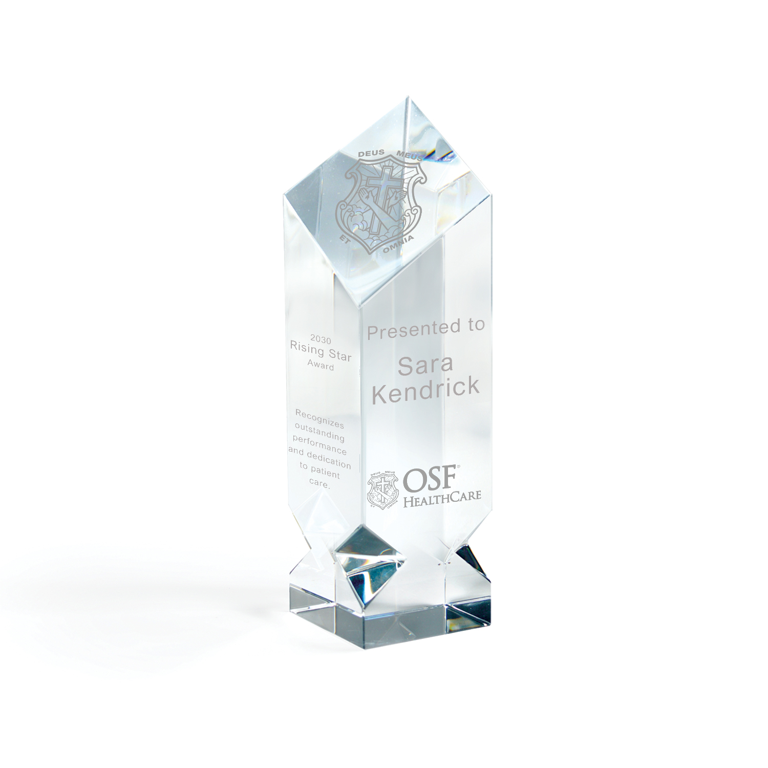 Optic Crystal Diamond Tower, Medium