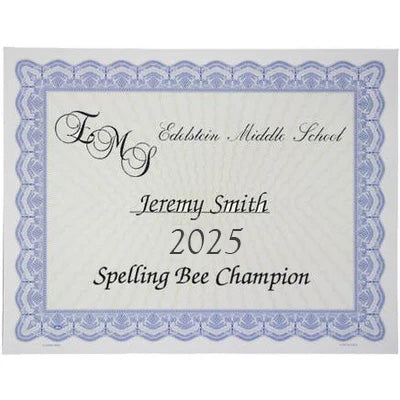 Certificate Paper