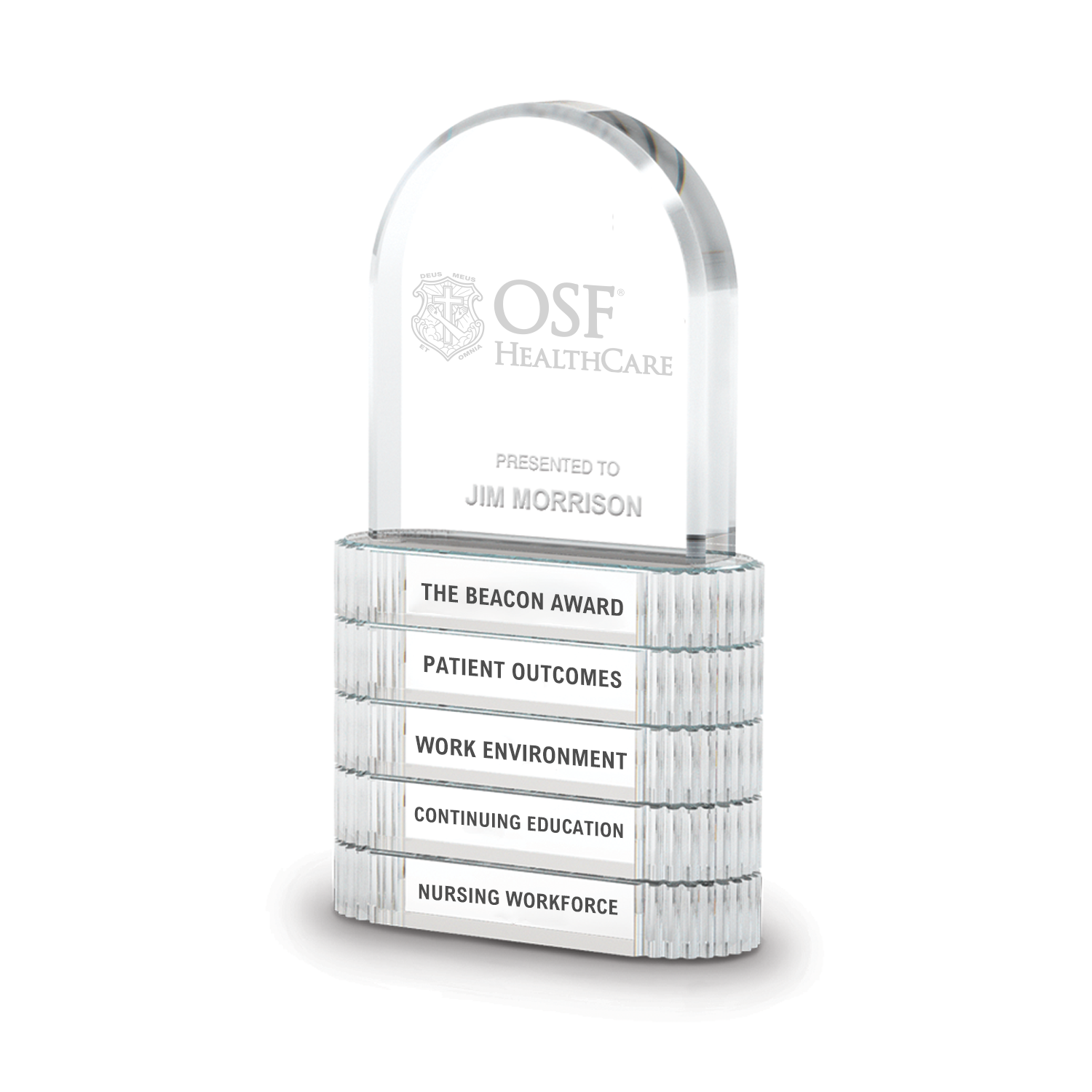 Stacking Chandelier Add-on Bars for Arch Acrylic Award
