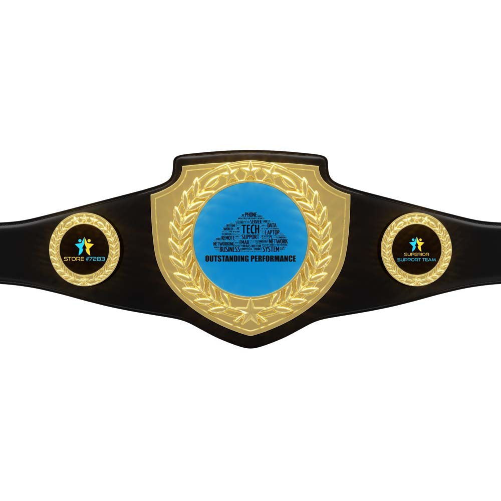 Championship Belt - Black & Gold Shield