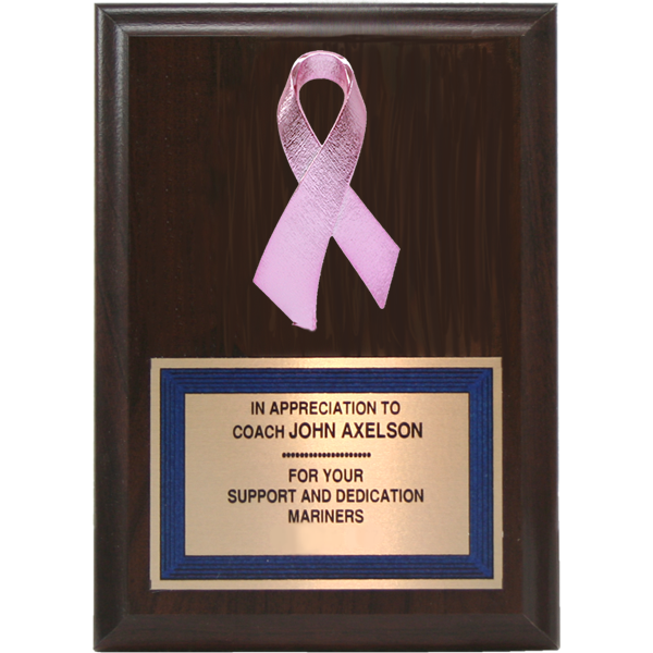Plaque with Awareness Ribbon