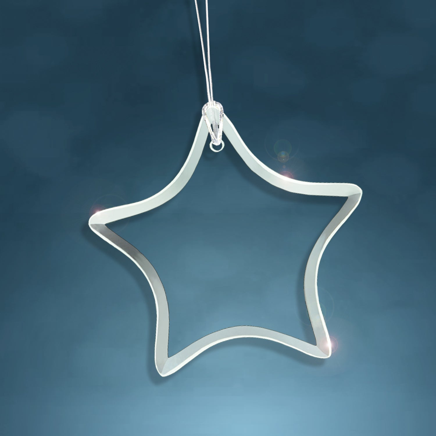 Crystal Beveled Star Christmas Ornament