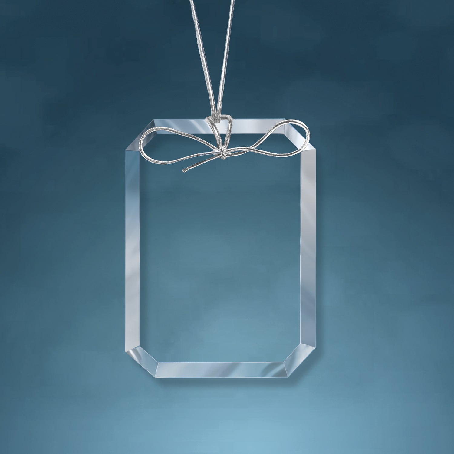 Crystal Rectangle Christmas Ornament