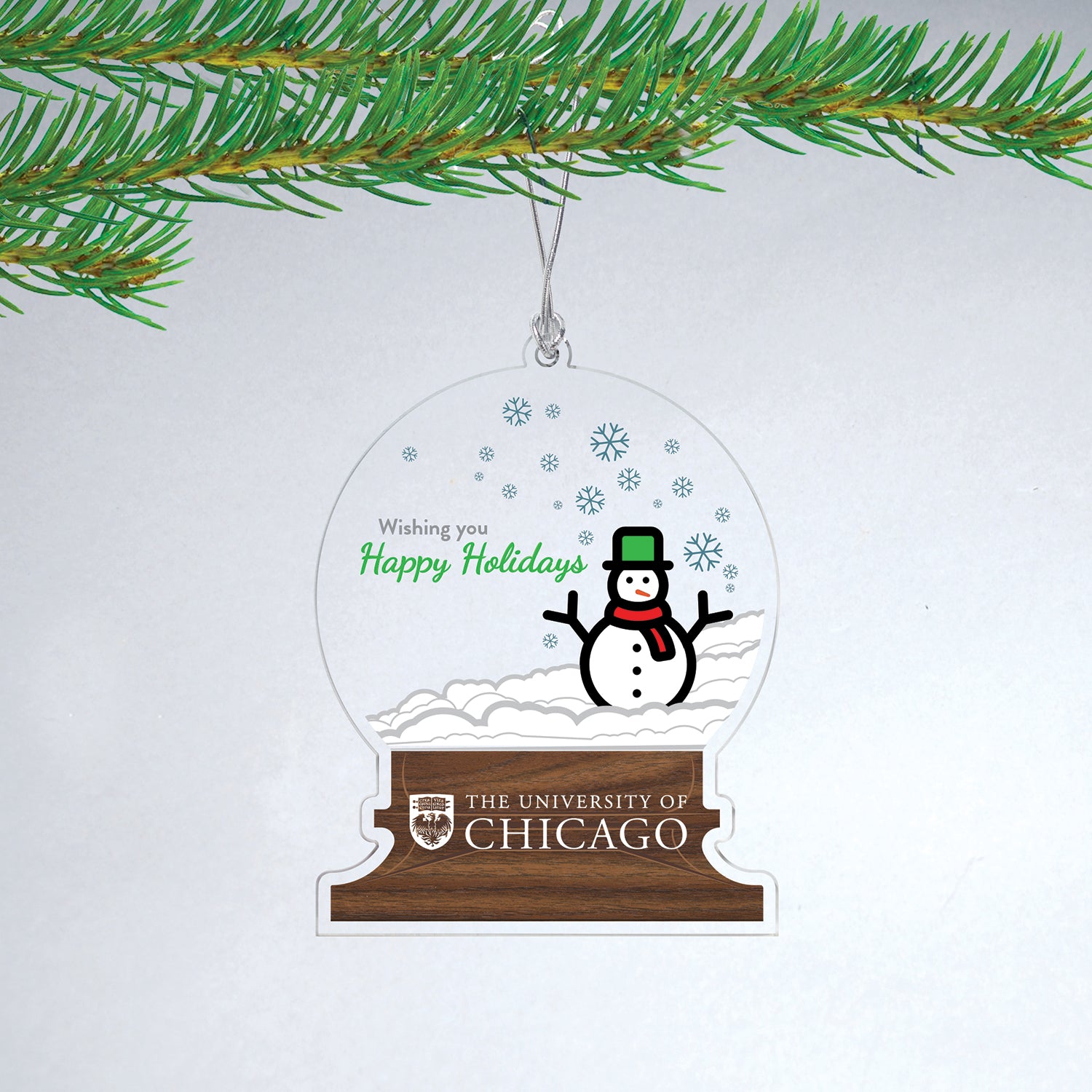 Acrylic Snow Globe Christmas Ornament