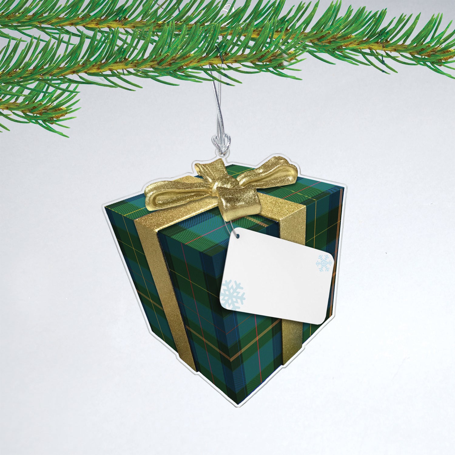 Acrylic Holiday Gift Box Christmas Ornament