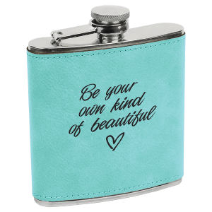 6 Oz Leather Flask