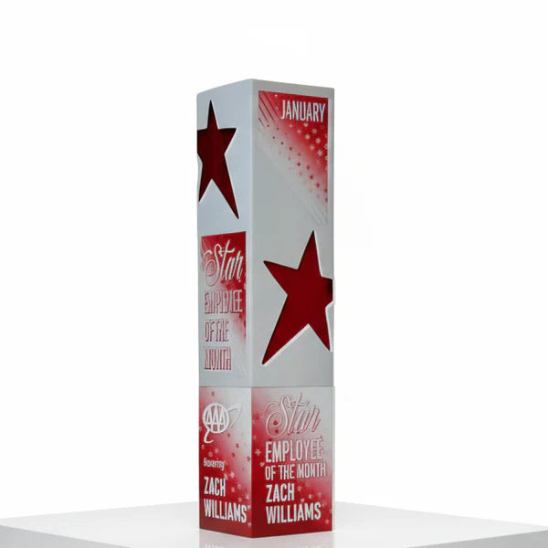 Poly Resin BLUE or RED Double Star Tower