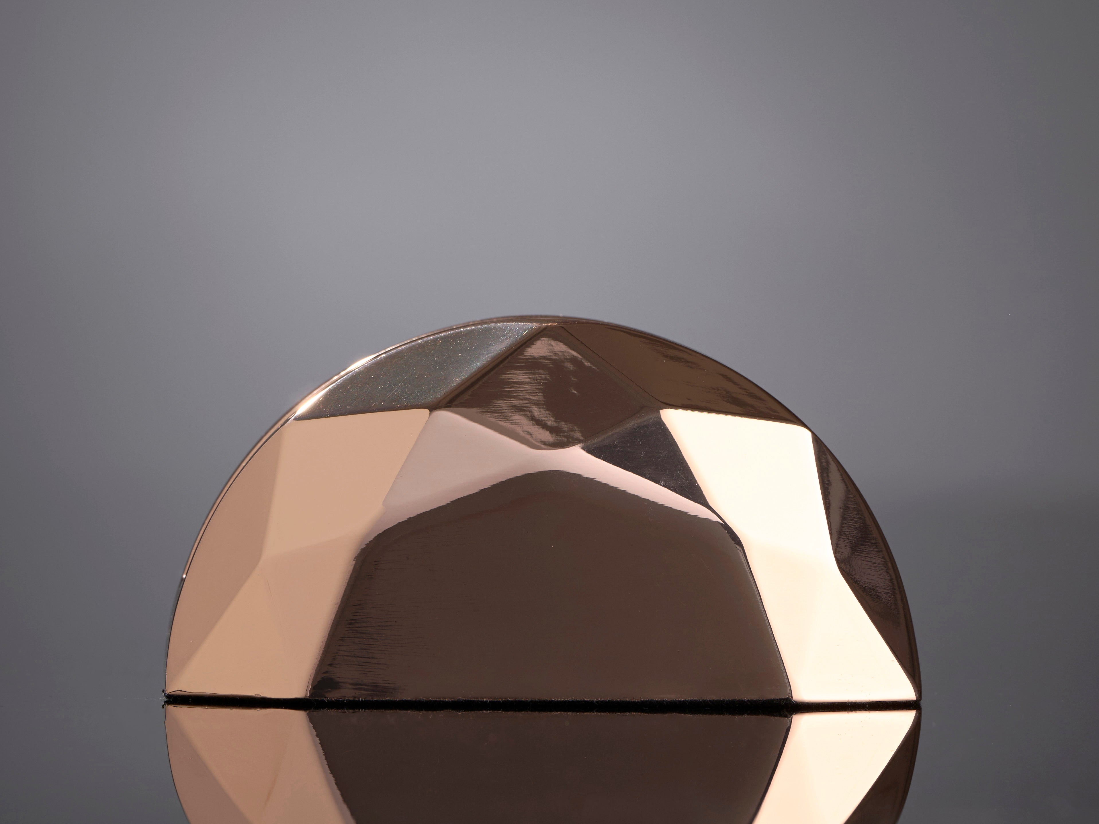 Wave Acrylic w/ Digital Print mounted in Semicircle Metal Base.  (Choose Finish and Size)