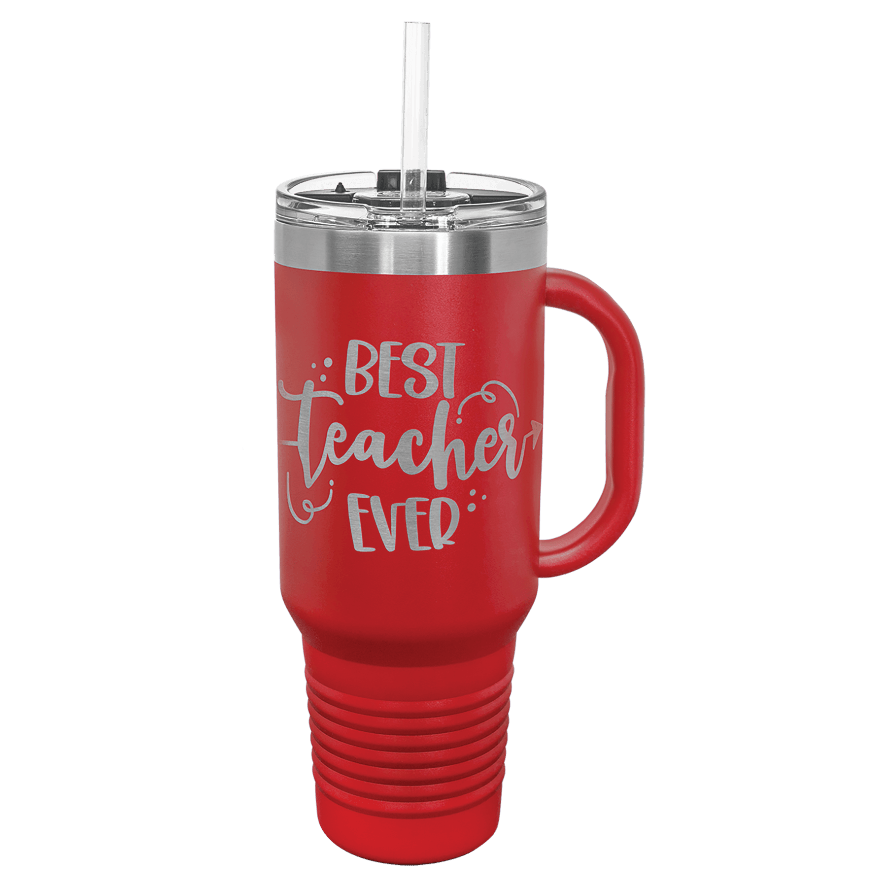 Christmas Insulated Glass Coffee Cup With Lid, Straw, Leather