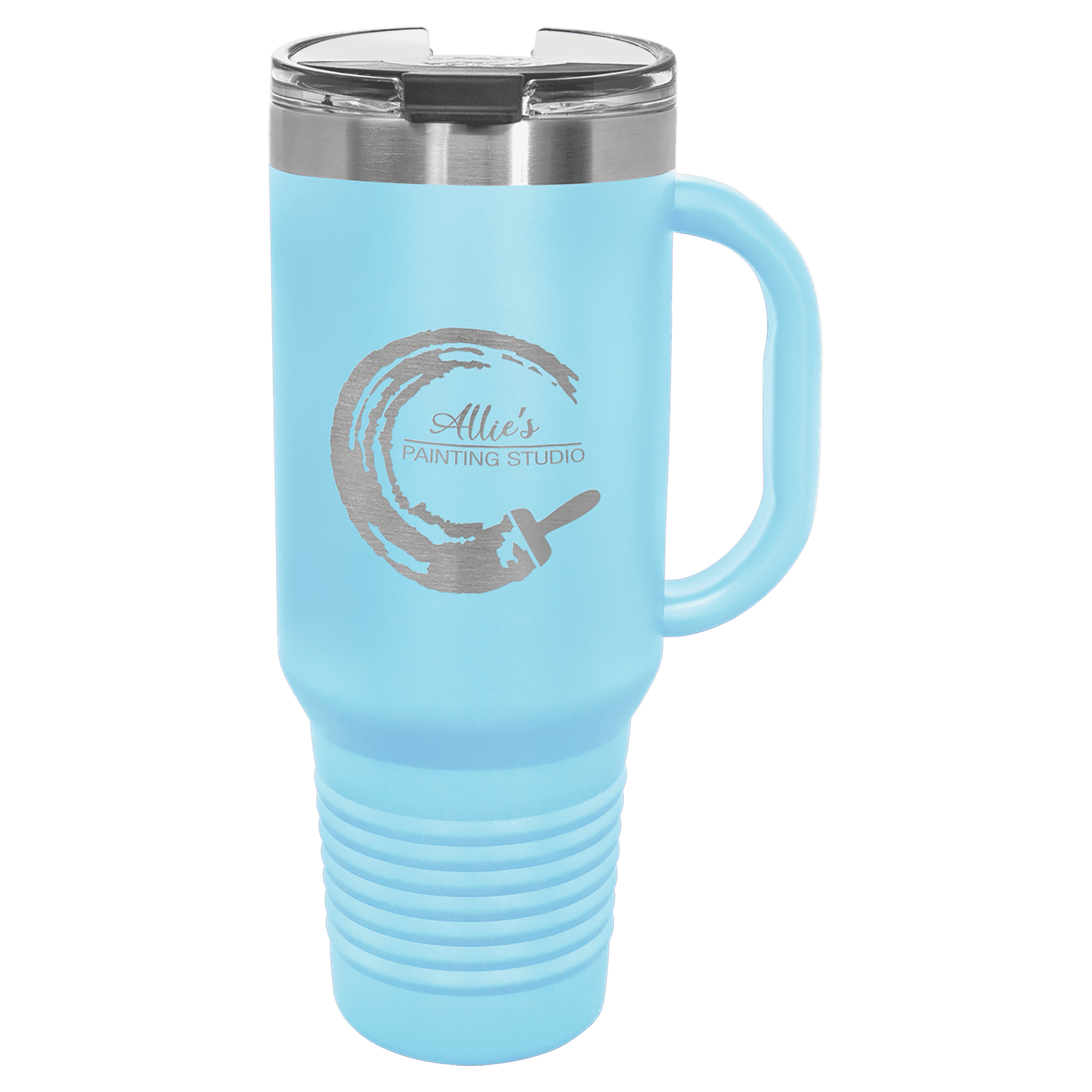 40 oz Vacuum Insulated Stanley Style Travel Mug with Straw and "Free Engraving"