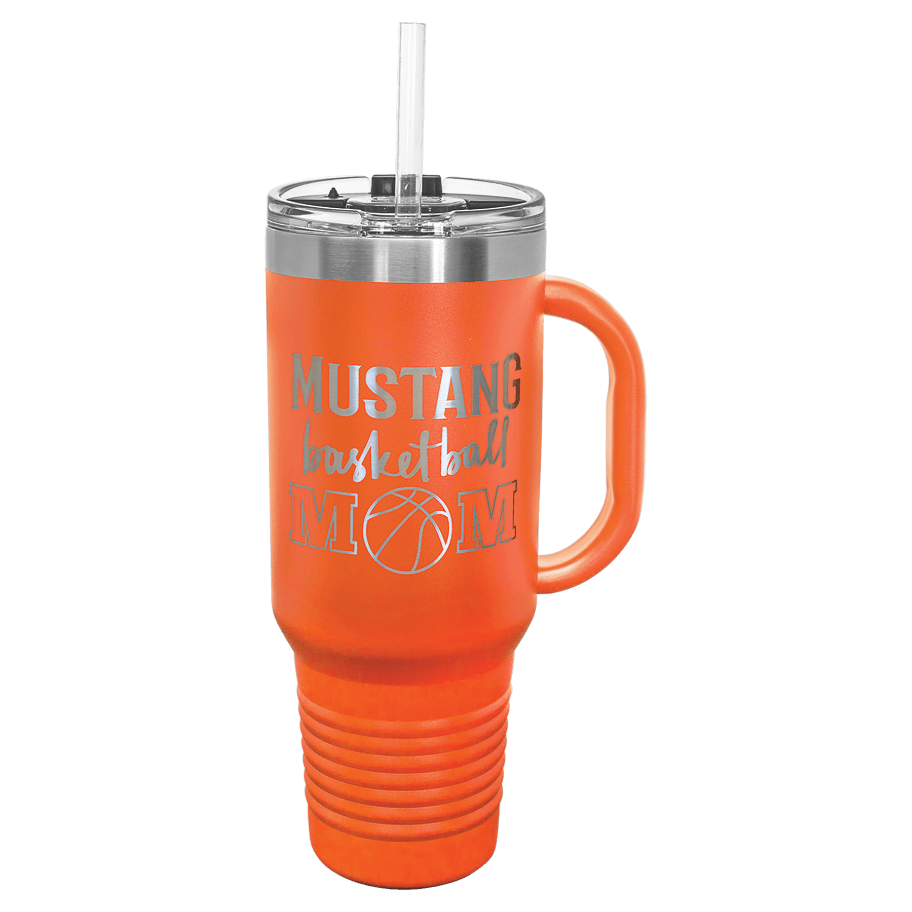 40 oz Vacuum Insulated Stanley Style Travel Mug with Straw and "Free Engraving"