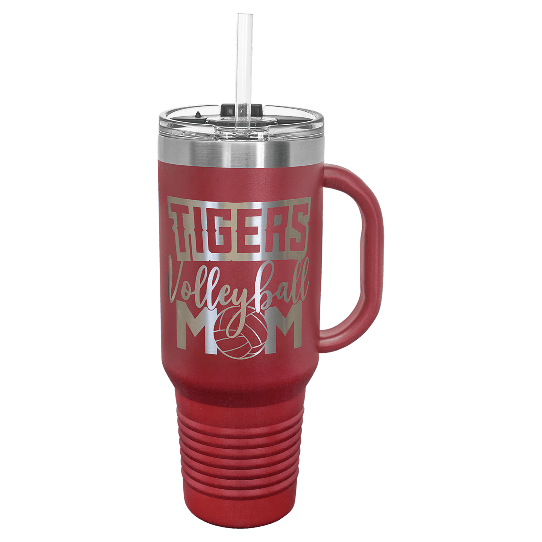 40 oz Vacuum Insulated Stanley Style Travel Mug with Straw and "Free Engraving"