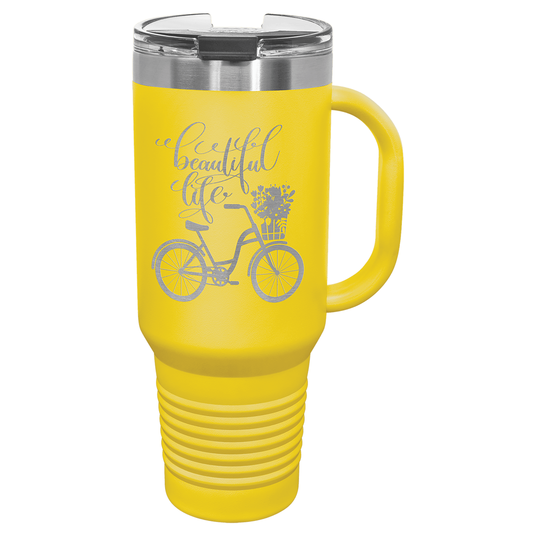 40 oz Vacuum Insulated Stanley Style Travel Mug with Straw and "Free Engraving"