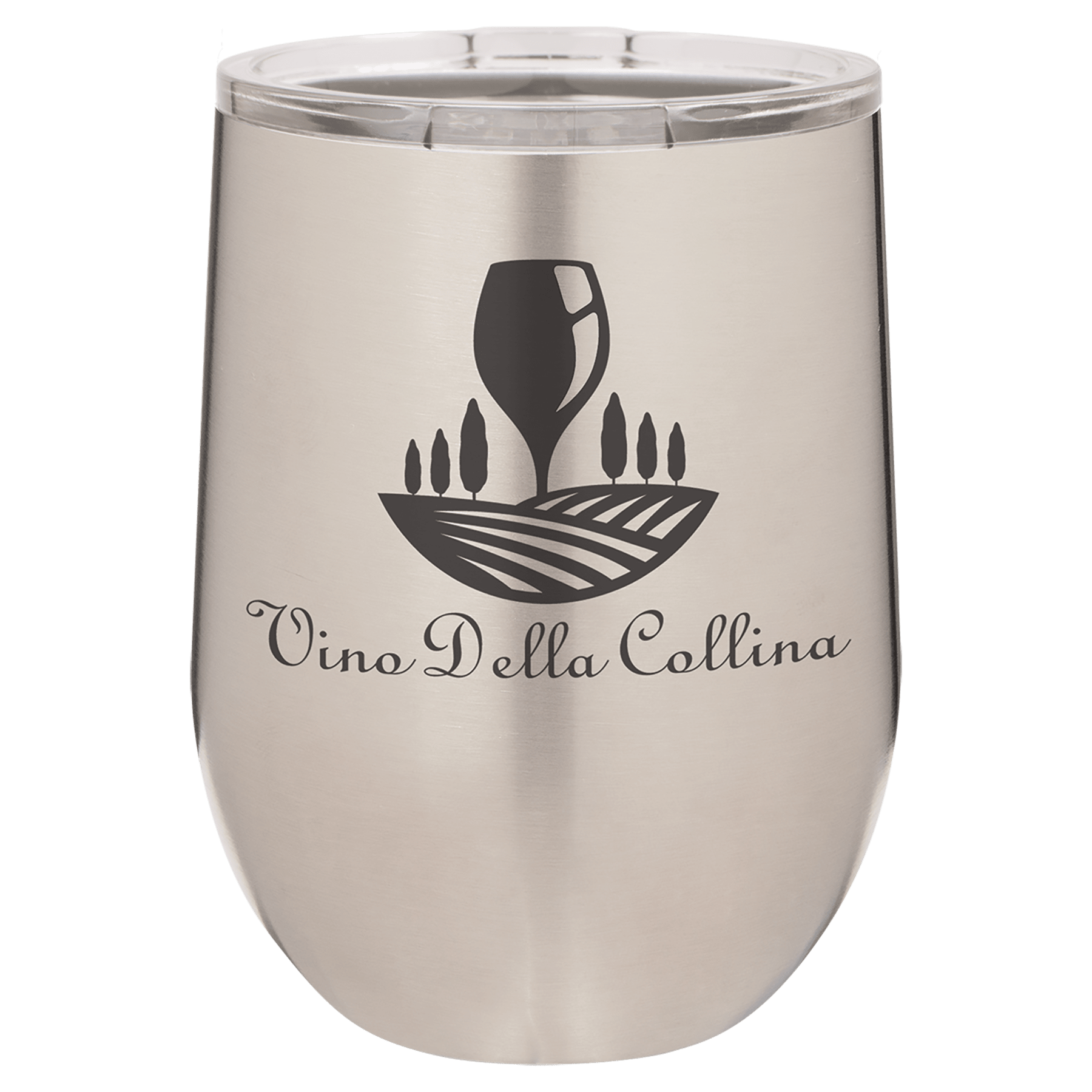 12 oz Vacuum Insulated Stemless Wine Tumbler with "Free Engraving"