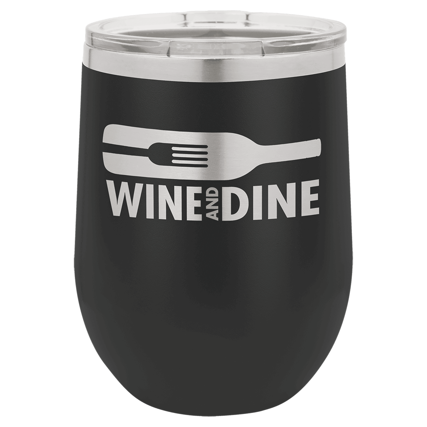 12 oz Vacuum Insulated Stemless Wine Tumbler with "Free Engraving"