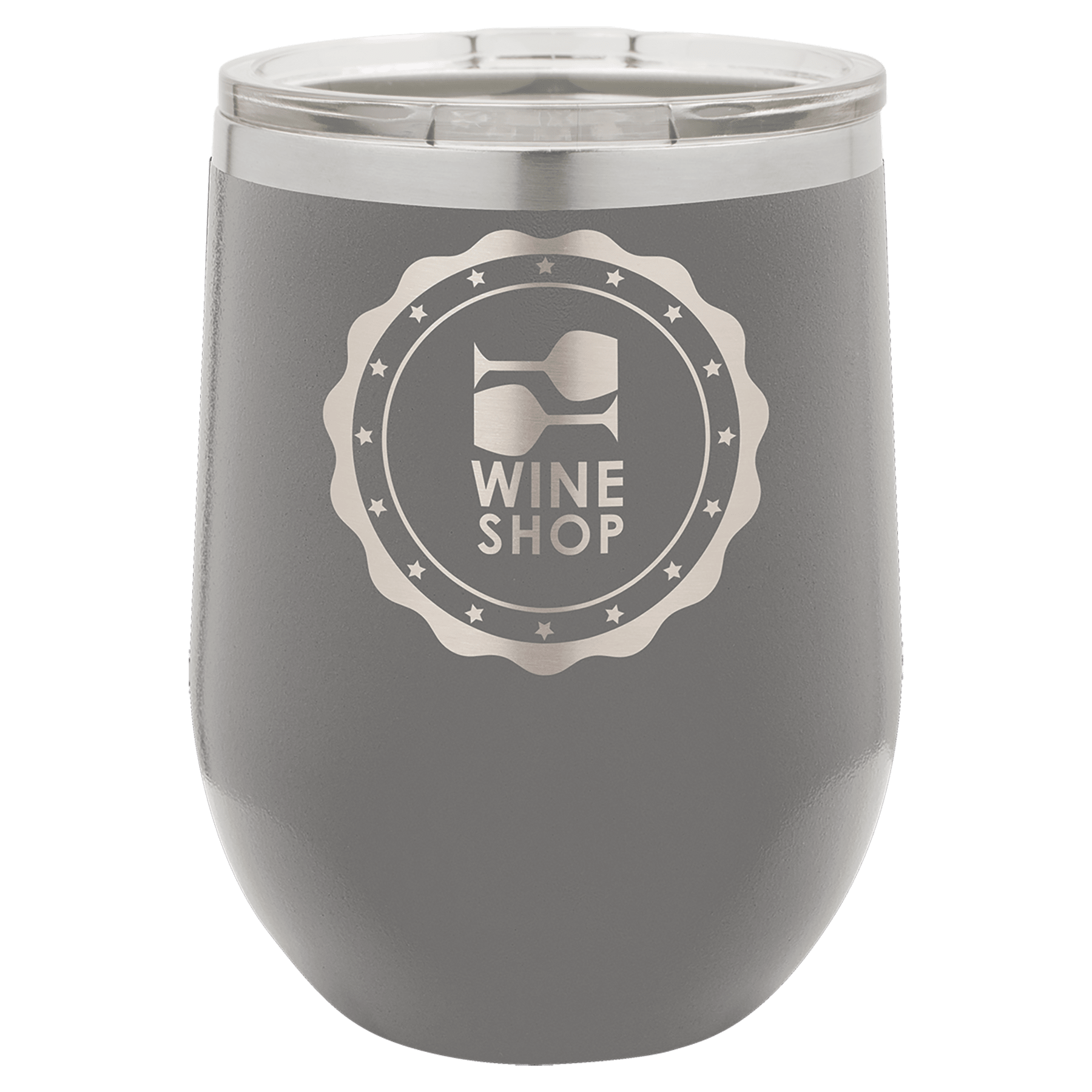 12 oz Vacuum Insulated Stemless Wine Tumbler with "Free Engraving"